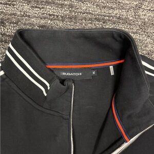 Bugatchi Black Jacket with Striped Collar